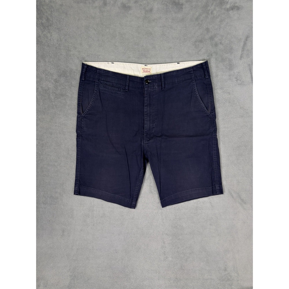 Levis Chino Shorts Mens 36 Blue Canvas Mid Rise 9" Inseam Casual Outdoor Stretch